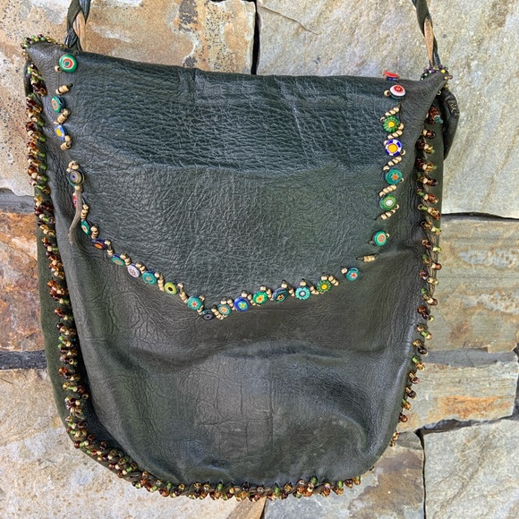 Gossamer Wings by Barbara Grimes * RARE * Custom Handmade Leather Beaded Bag - Picture 11 of 16